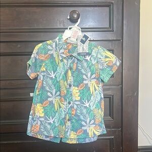 Tropical Kids Shirt by Cat & Jack - Green and Orange